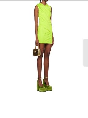 VERSACE Gianni green Lime wrap dress
SZ 42